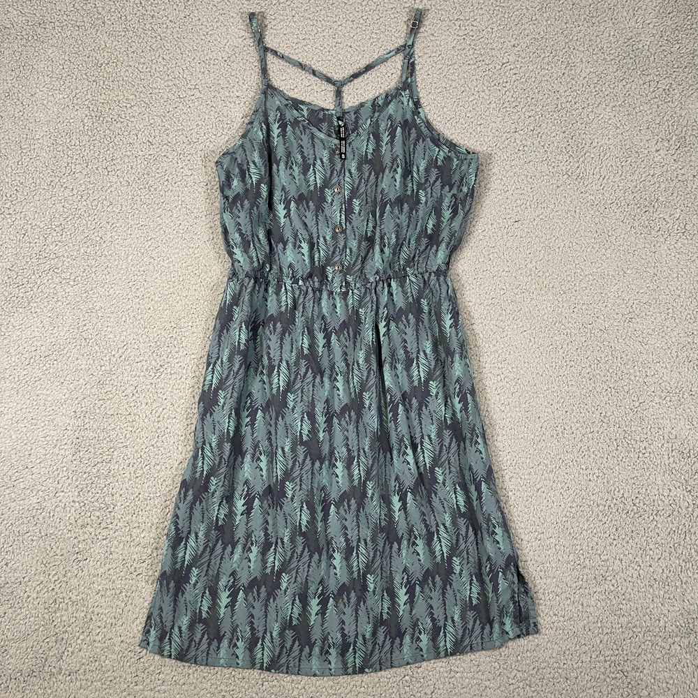 Kuhl Lucie Dress Womens S Green‎ Outdoors Printed Sleeveless Summer Casual